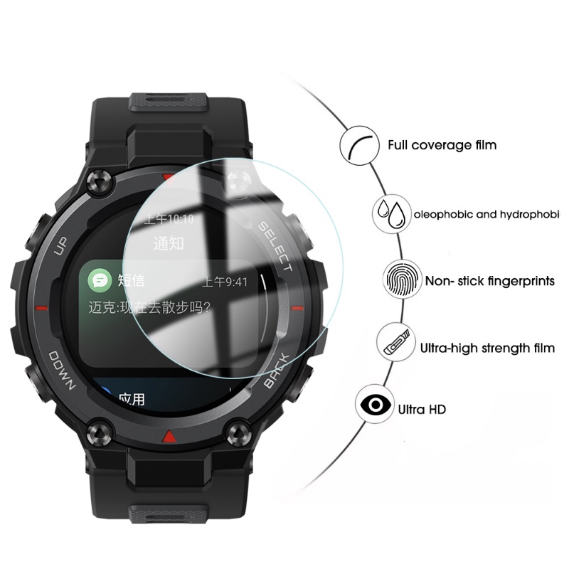 Kính Cường Lực HD Trong Suốt Bảo Vệ Toàn Màn Hình Chống Dầu Chống Nước Cho Amazfit T-Rex / Amazfit T-Rex Pro