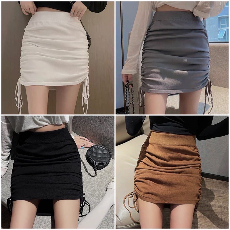 CHÂN VÁY RÚT DÂY HAI BÊN ÔM BODY ( KÈM QUẦN TRONG) CÓ 4 MÀU V04 - Jeany