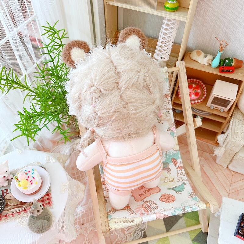 Đồ Chơi Búp Bê Mặc Áo Yếm Vải Cotton 20cm Thiết Kế Dễ Thương