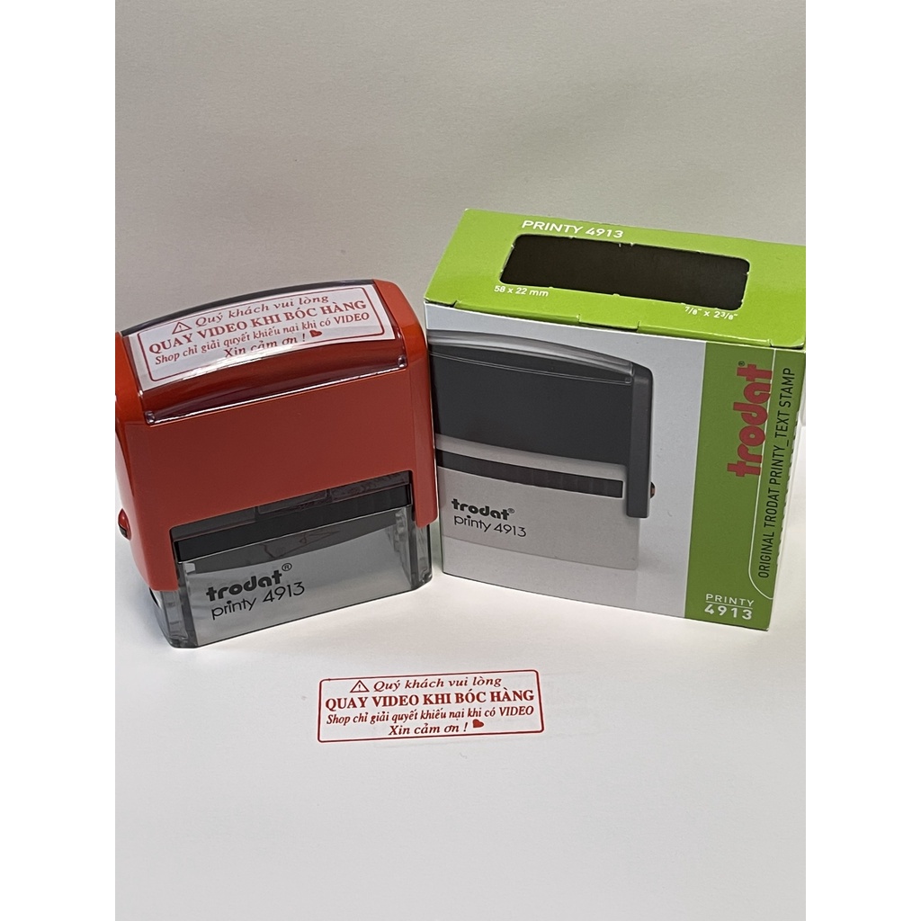 Khắc Con Dấu QUAY VIDEO BÓC HÀNG Trodat Printer S-222 Làm con dấu theo yêu Nhanh Tiện Lợi