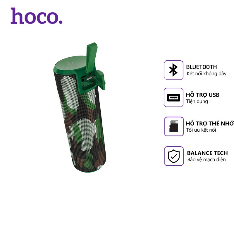 Loa Bluetooth Hoco BS33 V5.0, nghe nhạc sống động, pin trâu, tương thích nhiều thiết bị
