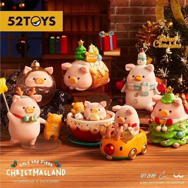 ★Hgtoys★Búp Bê Hình Chú Heo 52 Mắt Trang Trí Giáng Sinh