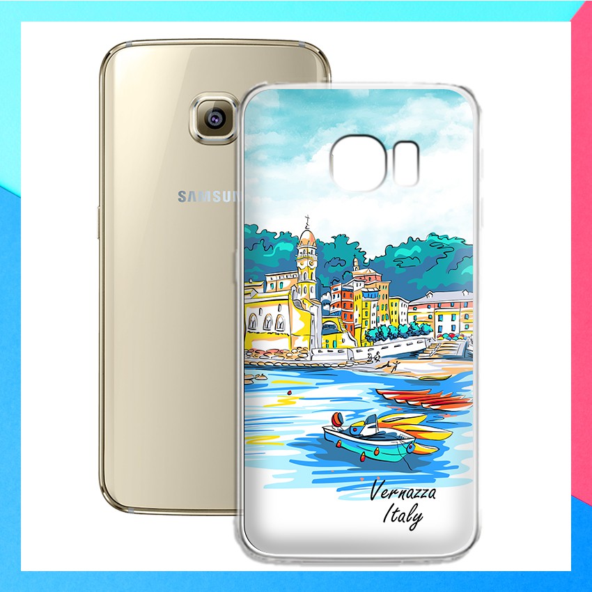 Ốp lưng Samsung Galaxy S6 edge in họa tiết du lịch các nước tranh phong cảnh mùa hè - 01068 Silicone Dẻo