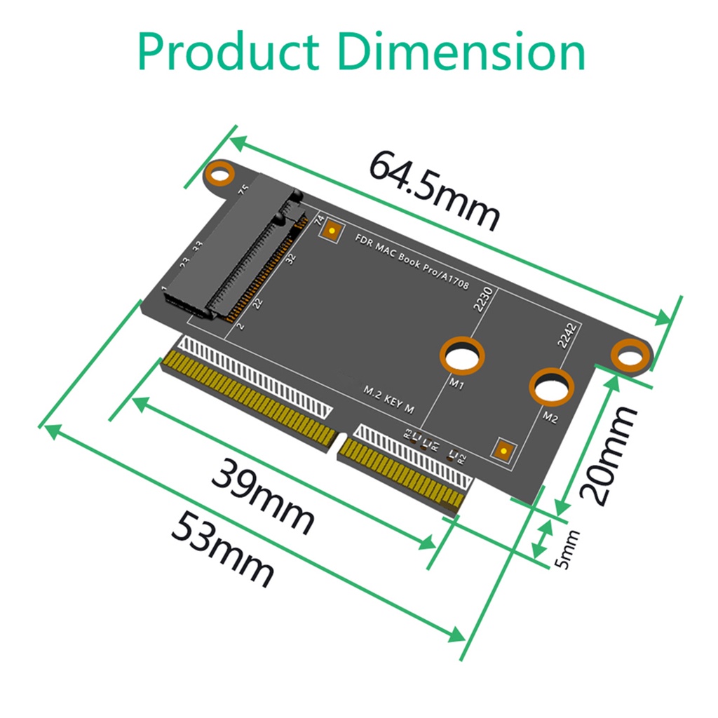 Thẻ Chuyển Đổi Pcb M.2 Nvme Ssd Cho Macbook Pro A1708 | BigBuy360 - bigbuy360.vn