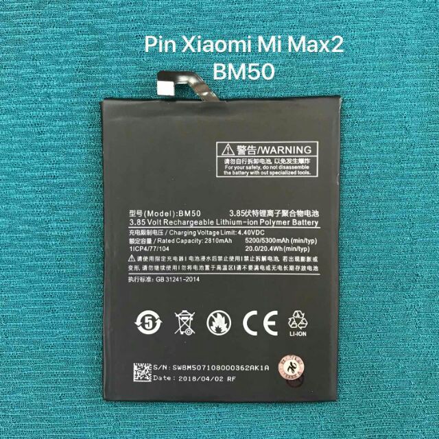 Pin Xiaomi Mimax 2 BM 50 xịn có bh