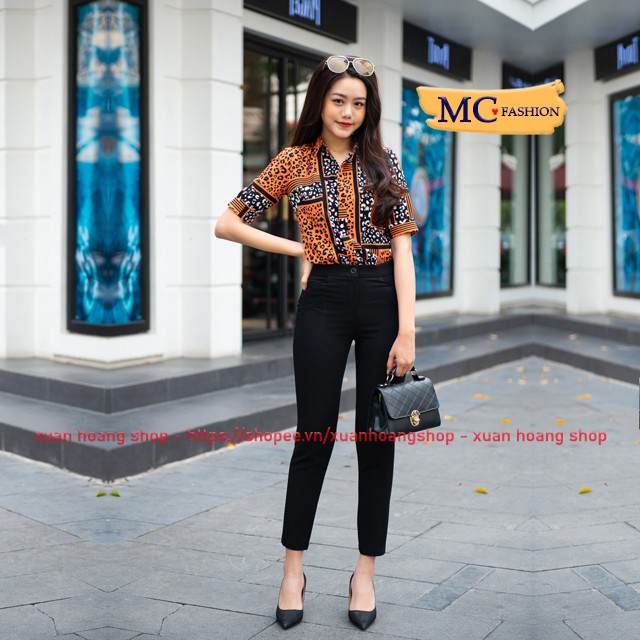 Quần Tây Nữ Công Sở Mc Fashion, Lưng Cạp Cao, Đẹp, Kiểu Dáng Ống Côn Âu, Màu Đen Q0348