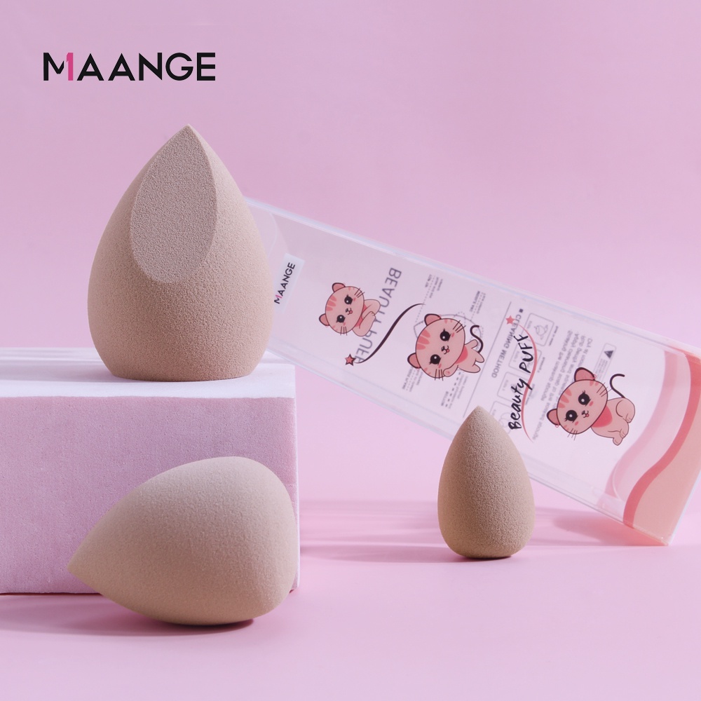 Set 3 Mút Trang điểm MAANGE Dùng Tán Kem Nền Hoặc Đánh Nền