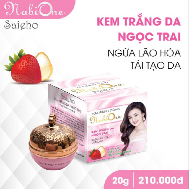 Kem dưỡng trắng da ngọc trai ngừa lão hóa tái tạo da Nabi One 20g