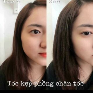 Tóc kẹp phồng hai bên dài