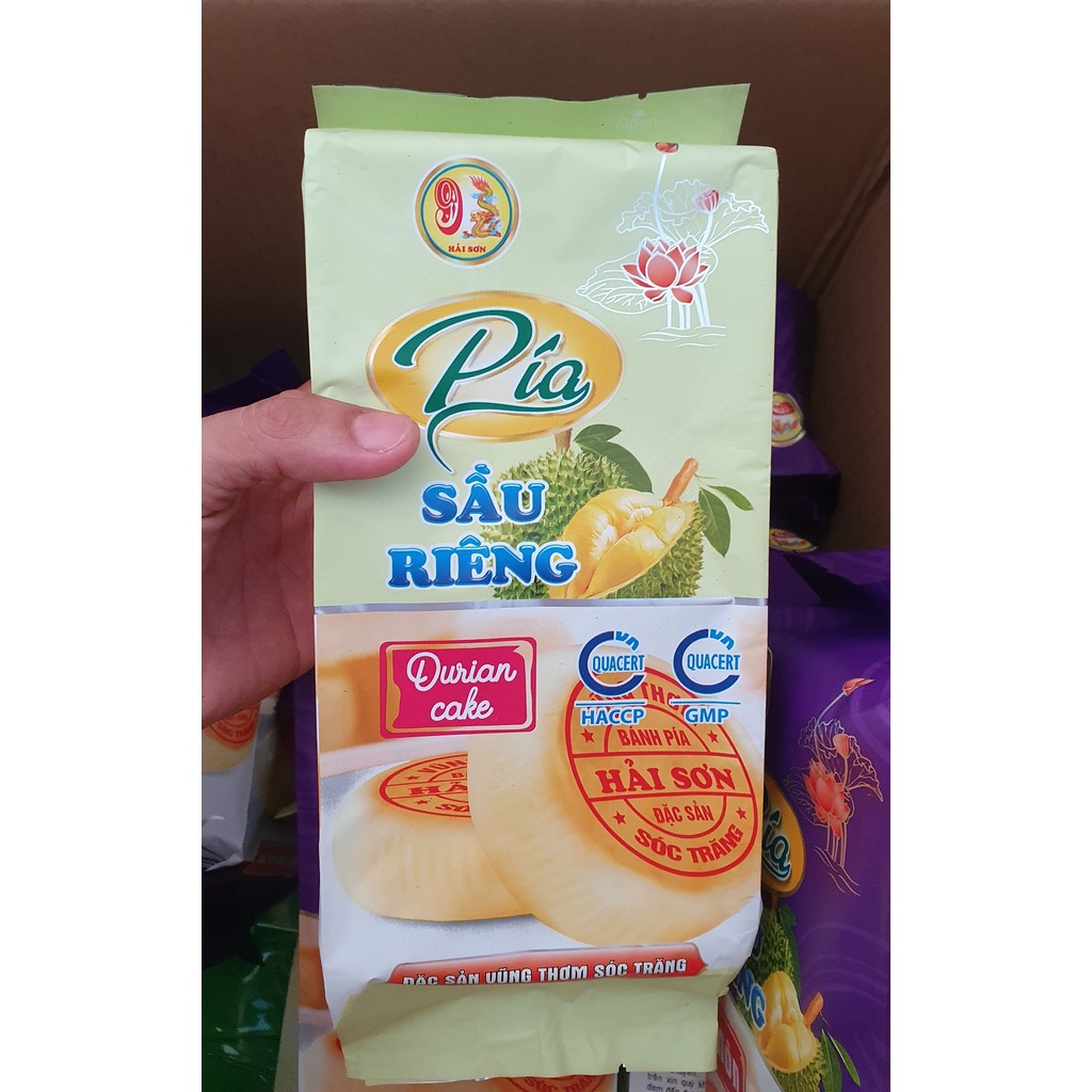 Bánh Pía Đậu Sầu Riêng Truyền Thống - Hải Sơn - 1 trứng muối