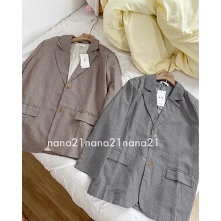 Áo blazer kẻ hàn quốc