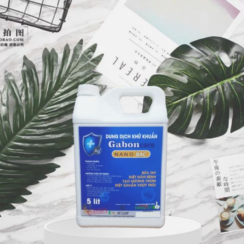[CAO CẤP]DUNG DỊCH RỬA TAY, KHỬ KHUẨN GABON CARE NANO BẠC 5L| HIGH-CLASS | BigBuy360 - bigbuy360.vn