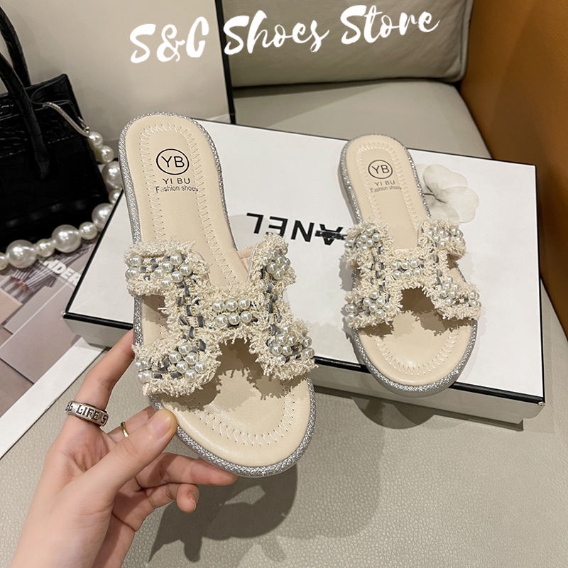 Dép Sandal Nữ Đế Bệt Chống Trượt Có Quai Chữ H 2022 Thời Trang Chất Lượng Cao