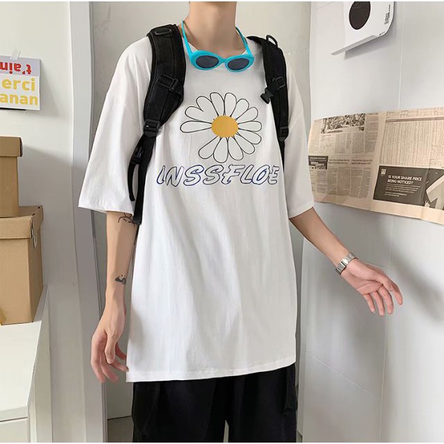 [APN27] Áo Thun Nam Nữ, Áo Phông Hoa Cúc Sơn Chảy 2021 Unisex Tay Lỡ form rộng | BigBuy360 - bigbuy360.vn