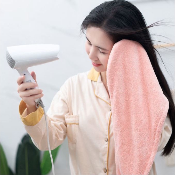 Khăn ủ tóc đa năng, khăn quấn tóc gội đầu 2 lớp lông cừu san hô mềm mại thấm hút tốt