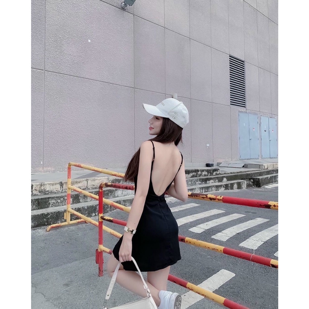 Đầm body hai dây  hở lưng sexy quyến rũ Yona CÓ MÚT  - Đ0069 | steven.factory