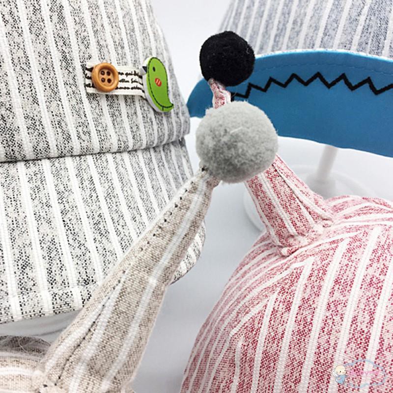 Mũ lưỡi trai kẻ sọc đính đôi tai dễ thương cho bé