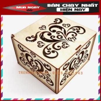Hộp quà gỗ hộp quà tặng dịp lễ tết đẹp sang trọng thiết kế theo yêu cầu quà tặng ý nghĩa Trenddecor mẫu 06