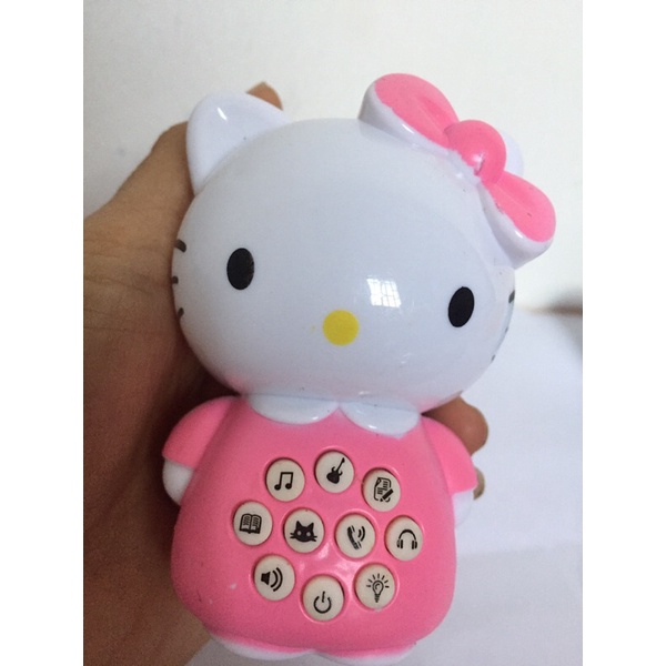 Đồ chơi điện thoại mini mèo hello kitty hiệu ứng nghe nhạc ,kể chuyện đọc thơ nghe điện thoại, đèn