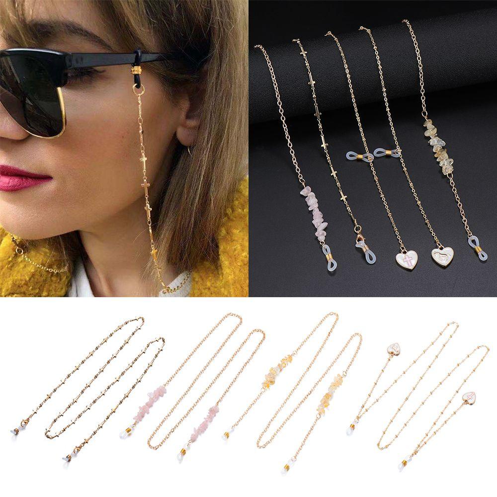 Kính Mát Dây Xích Mới Cho Nữ|Dây Giữ Mắt Kính Xỏ Hạt Thời Trang