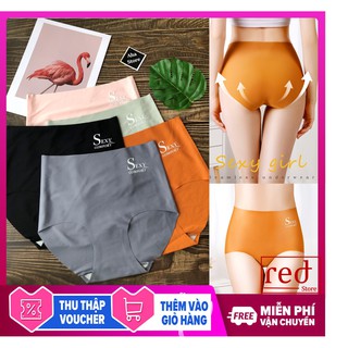  Quần lót  su cạp cao không viền chiết eo thoáng mát mùa hè- gen bụng nhẹ 