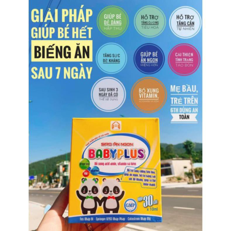 BABYPLUS - Siro Ăn Ngon Ngủ Ngon, Giúp Bé Tăng Cân, Tiêu Hoá Tốt, Tăng Cường Đề Kháng, Hết Táo Bón (baby plus)