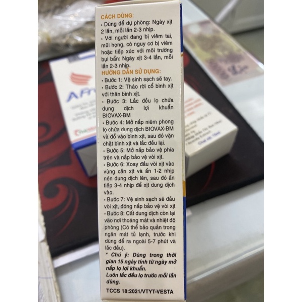 LỢI KHUẨN XỊT TAI MŨI HỌNG, chai 10ml