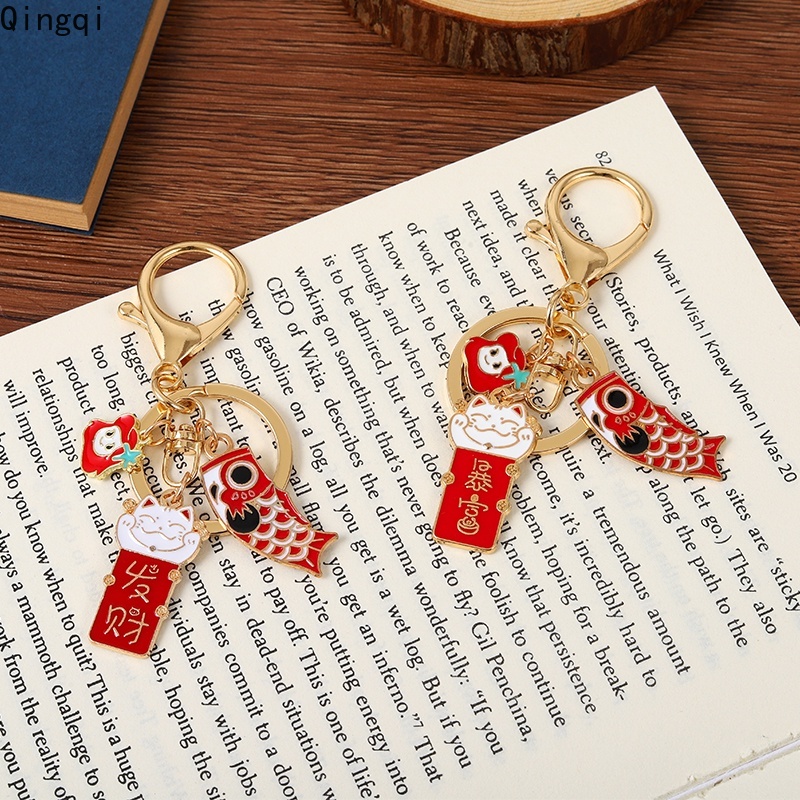 Móc khóa Miss Zoe hình cá vũ trụ hoạt hình may mắn cho nam nữ