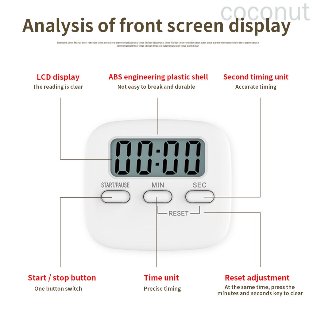 Đồng Hồ Hẹn Giờ Nấu Ăn Có Màn Hình Lcd Tiện Dụng Cho Nhà Bếp / Phòng Thí Nghiệm