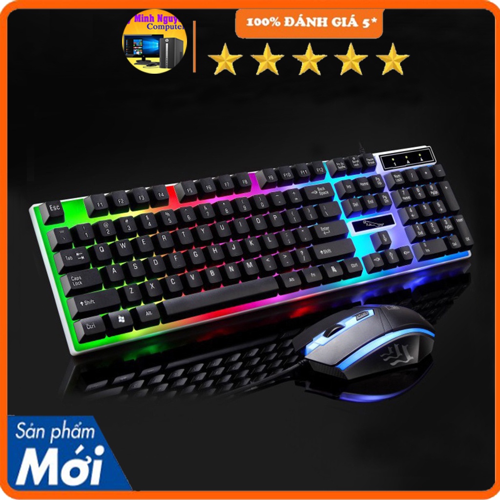 Combo Bàn Phím Kèm Chuột Máy Tính, Bàn Phím Giả Cơ Con Báo G21 Có LED 7 Màu - Thích Hợp Cho Gaming