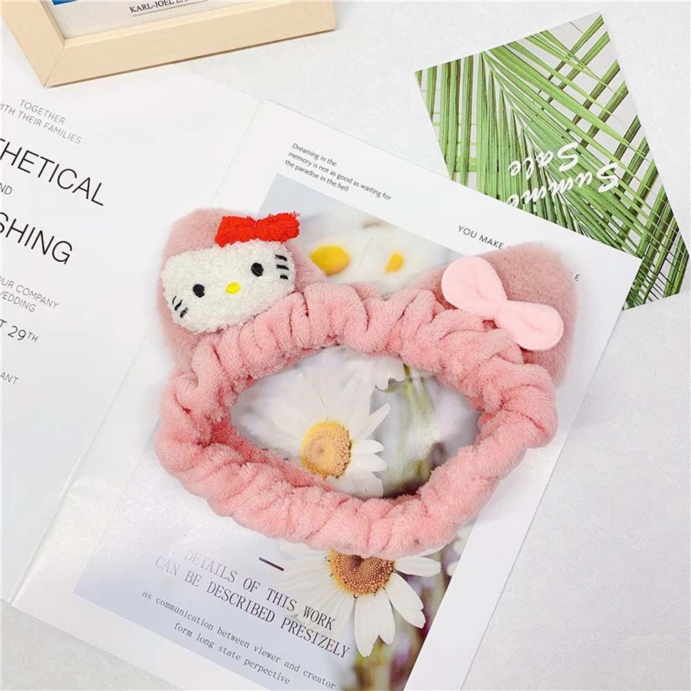 Băng Đô Cài Tóc Co Giãn Hình Mèo Dễ Thương Phong Cách Hàn Quốc