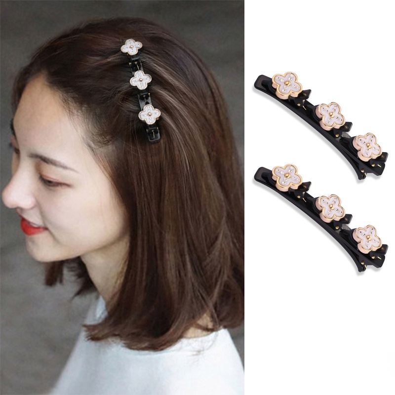 Kẹp Tóc Bện Đính Hoa Trà Xinh Xắn Cho Nữ