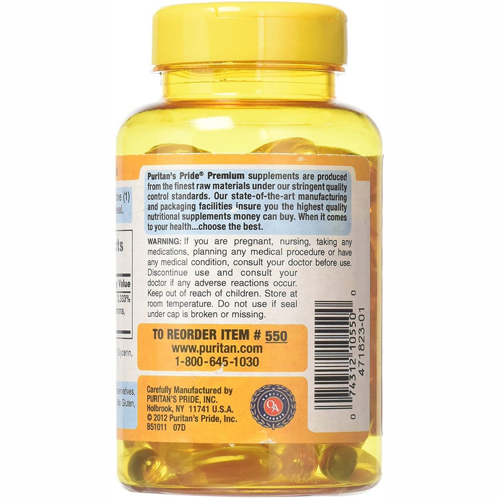 Viên Bổ Sung Puritan's Pride Vitamin E - 1000iu 100 Viên | BigBuy360 - bigbuy360.vn