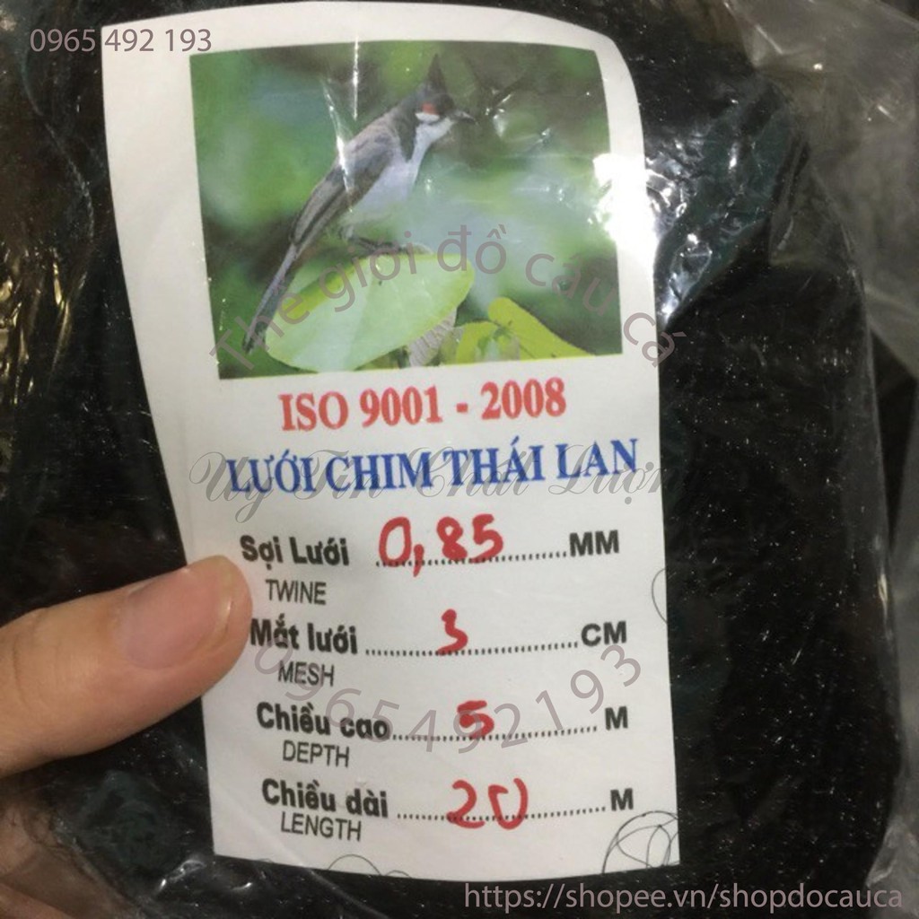 Lưới bẫy chim 3,4,5 ,8 phân dài 20 m ( rẻ vô địch )