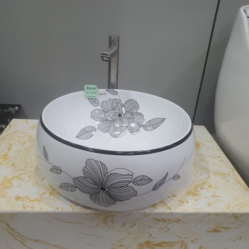 Chậu lavabo sứ đặt bàn phòng tắm - JVL1004