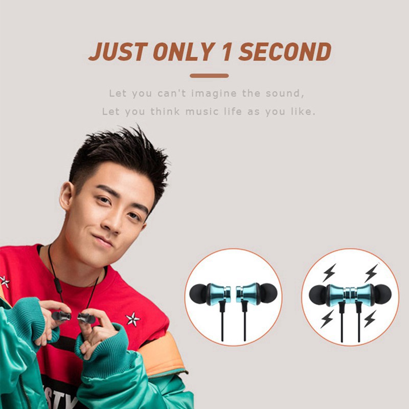 Tai Nghe Bluetooth Thể Thao Có Nam Châm Cho điện thoại Iphone X Android