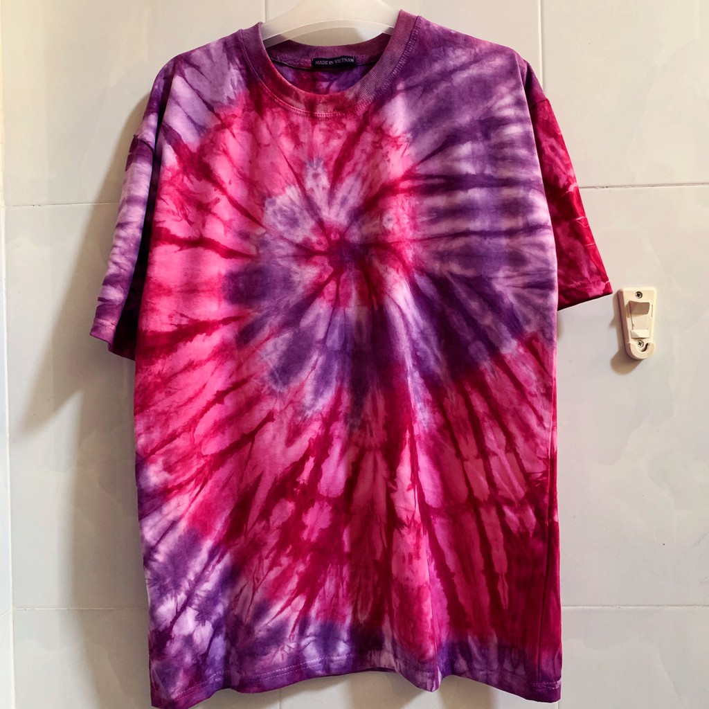 Áo thun loang trơn tie dye nhiều mẫu