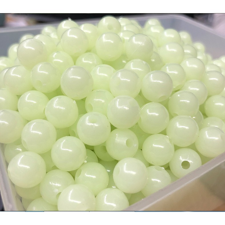 Chuỗi hạt acrylic dạ quang 4mm-16mm dùng làm trang sức thủ công