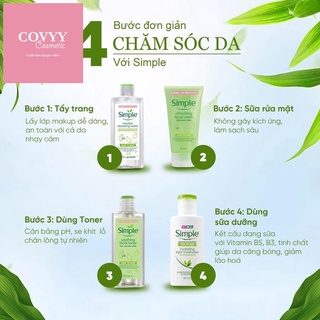 Combo 3 Skincare Simple (Tẩy trang- Rửa mặt- Toner)