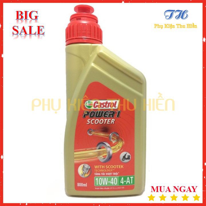 Nhớt Máy Castrol Power1 Scooter 10W-40 4-4T Cho Xe Ga