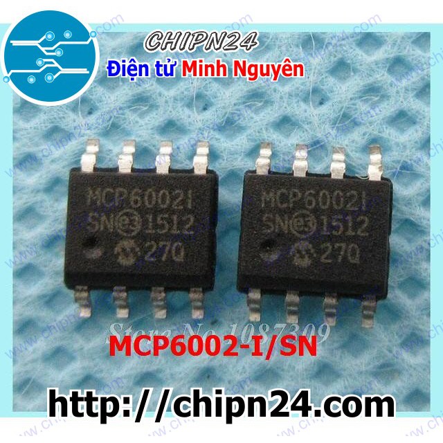 [1 CON] IC MCP6002 SOP-8 (SMD Dán) (MCP6002-I/SN 1.8V)