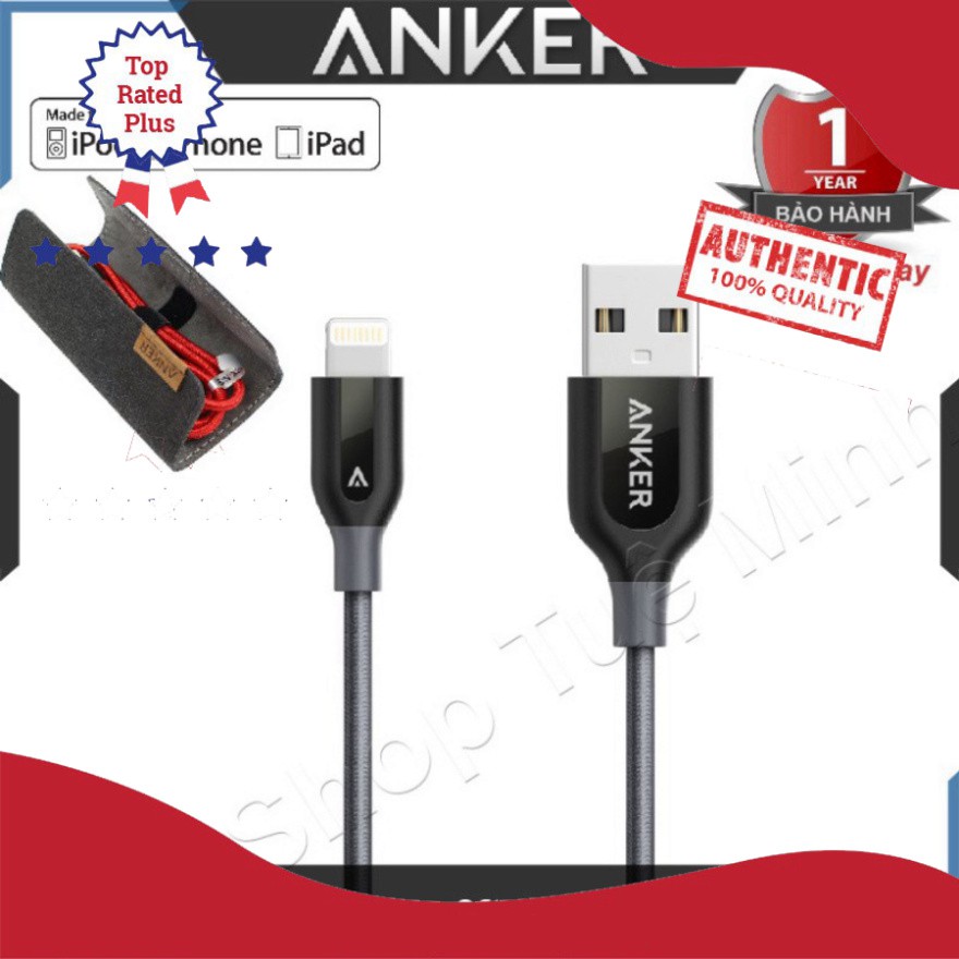 HÓT SALE Cable Lightning Anker Powerline+ A8121 0.9m - Cable sử dụng cho iPhone iPad HÓT SALE