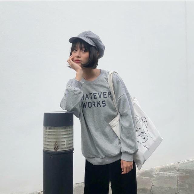 Túi tote vải bố đựng đồ canvas đeo vai túi mặt người, vải canvas loại tốt đi học, đi làm