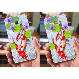Ốp lưng Samsung A7 (dẻo viền trắng trong) - Hình Chim Công, Cá Chép, Cò