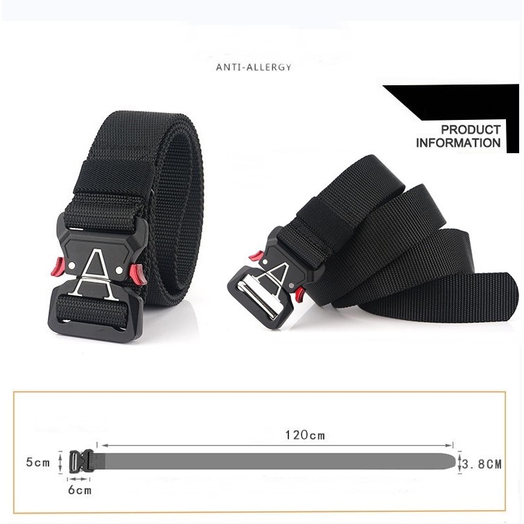 Thắt lưng vải dù, dây nịt bụng siêu bền  khóa cài kim loại không gỉ