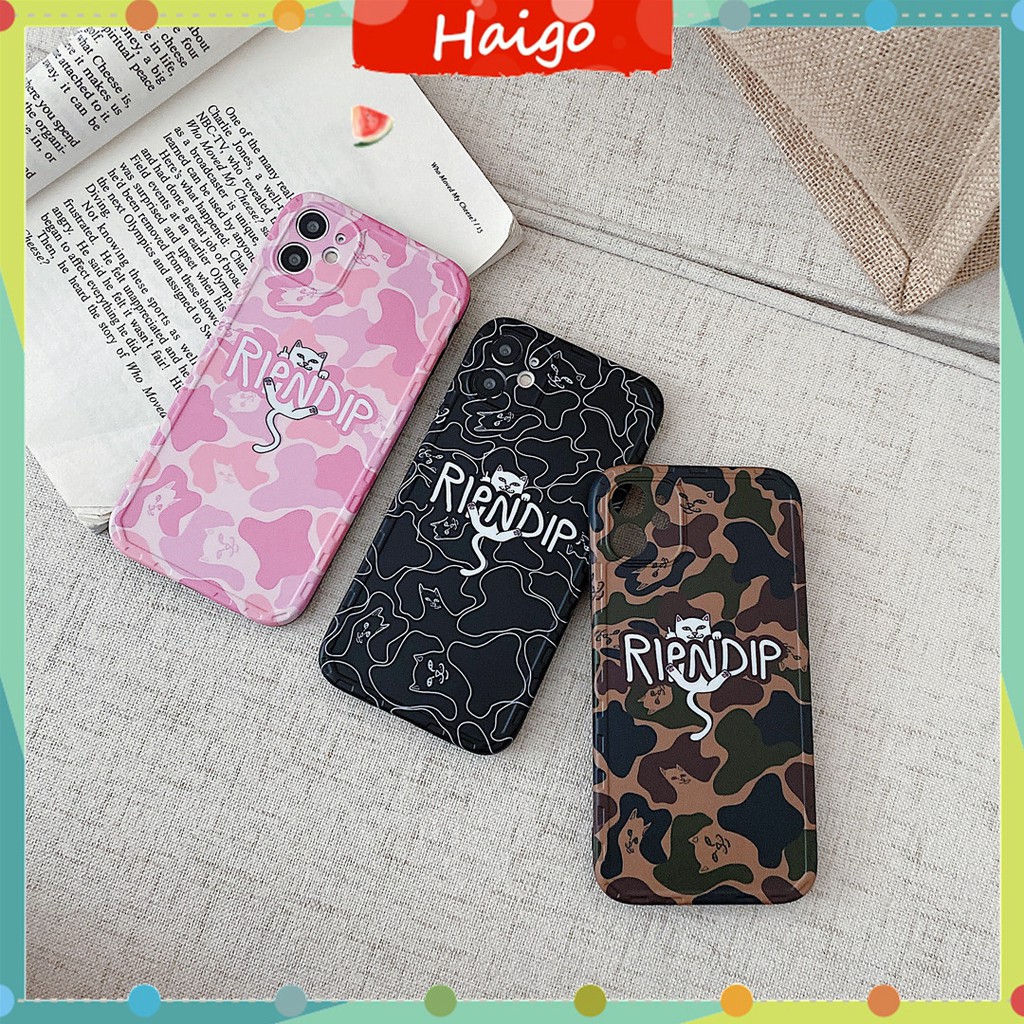 Soft Plastic Phone Case Camouflage RIPNDIP suitable for iPhone12 mini 11 PRO MAX 6/6s 7/8plus SE2 X/XS XR XSMAX #HG3943