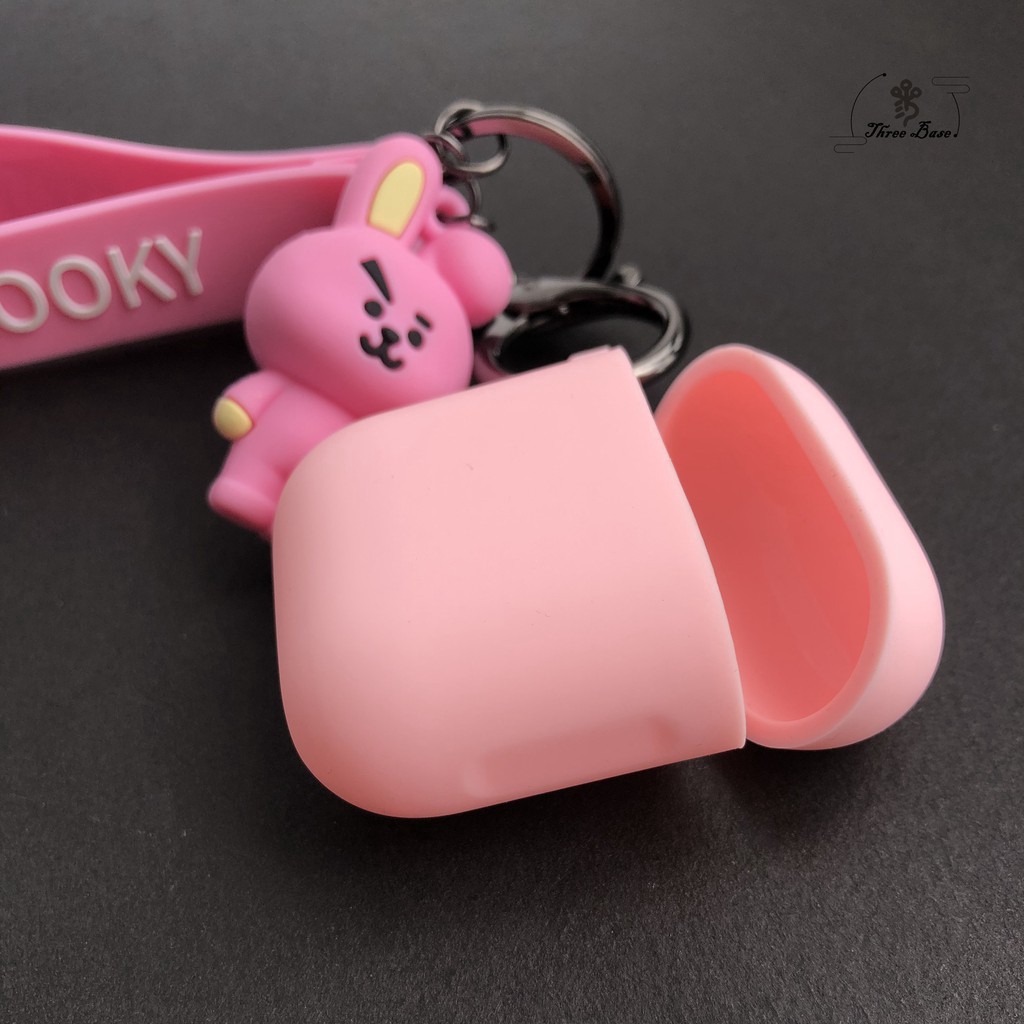 Hộp đựng tai nghe Airpods loại lớn phong cách Hàn Quốc chất lượng cao hình KPOP BTS BT21 Bangtan đáng yêu