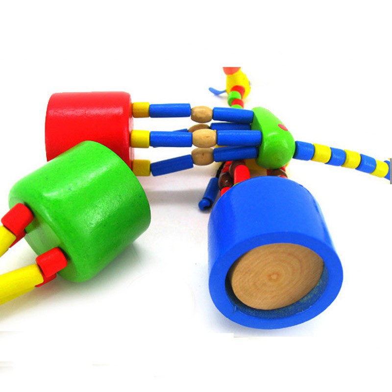 Đồ chơi hươu cao cổ bằng gỗ nhiều màu cho trẻ em