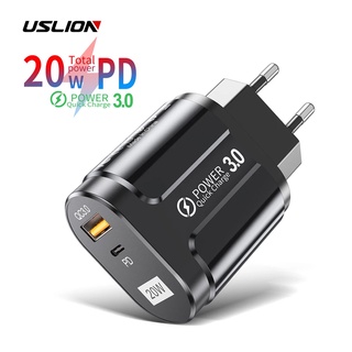 Củ sạc nhanh pd fastcharge mini 20w pd3.0 qc3.0 với 2 cổng