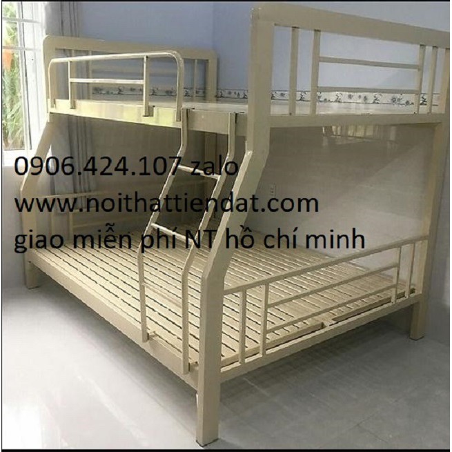 Giường Tầng Sắt Hộp 48, 1m4-1m6 x 2m